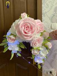Цветы из фоамирана Панно с розами