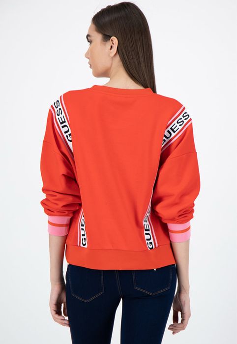 GUESS оригинален суитшърт с дълъг ръкав и щампа