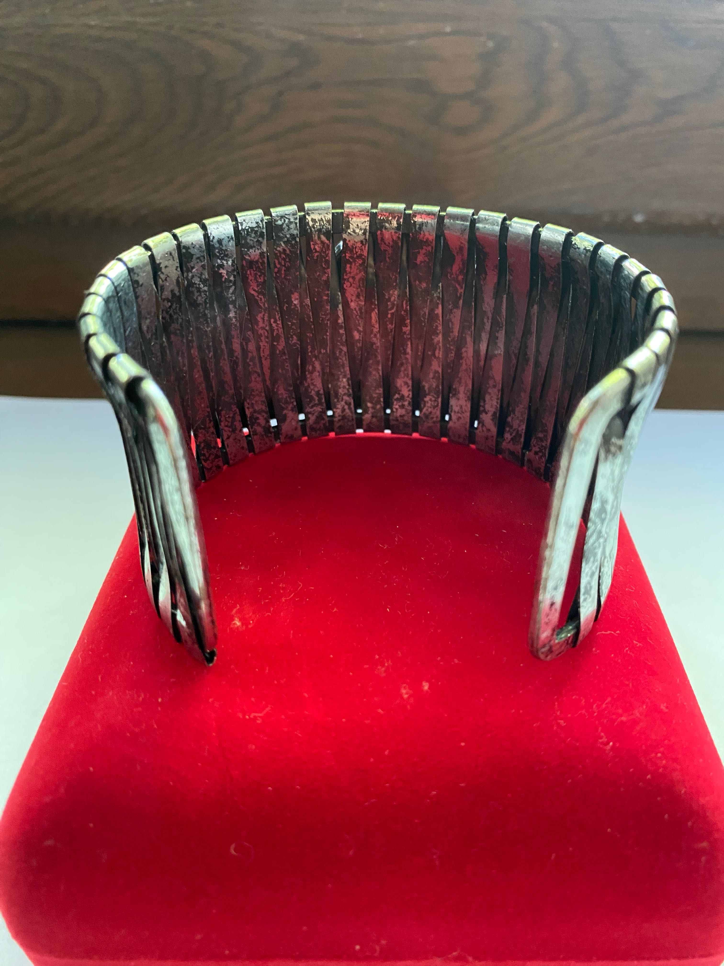 Brățară ZARA stil Boho, metal argintiu frecat cu negru pietre colorate