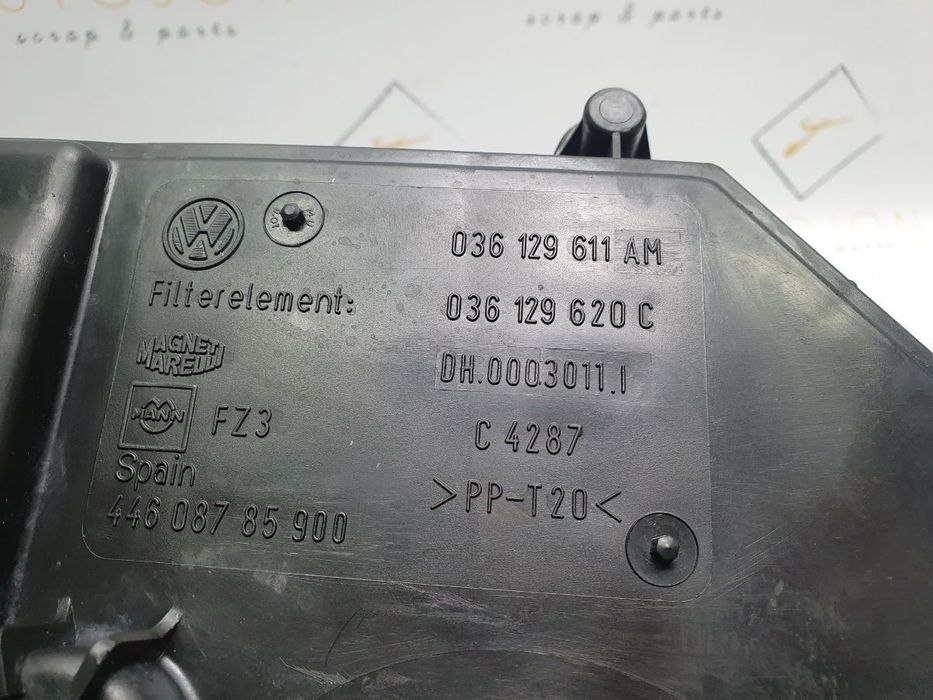 Carcasa filtru aer VOLKSWAGEN GOLF IV (1J1) [ 1997 - 2007 ] 16V (AHW, AKQ, APE, AXP, BCA) 55KW|75HP Magneti Marelli DH.000.3011.I OEM 036129611AM / 036 129 611 AM
