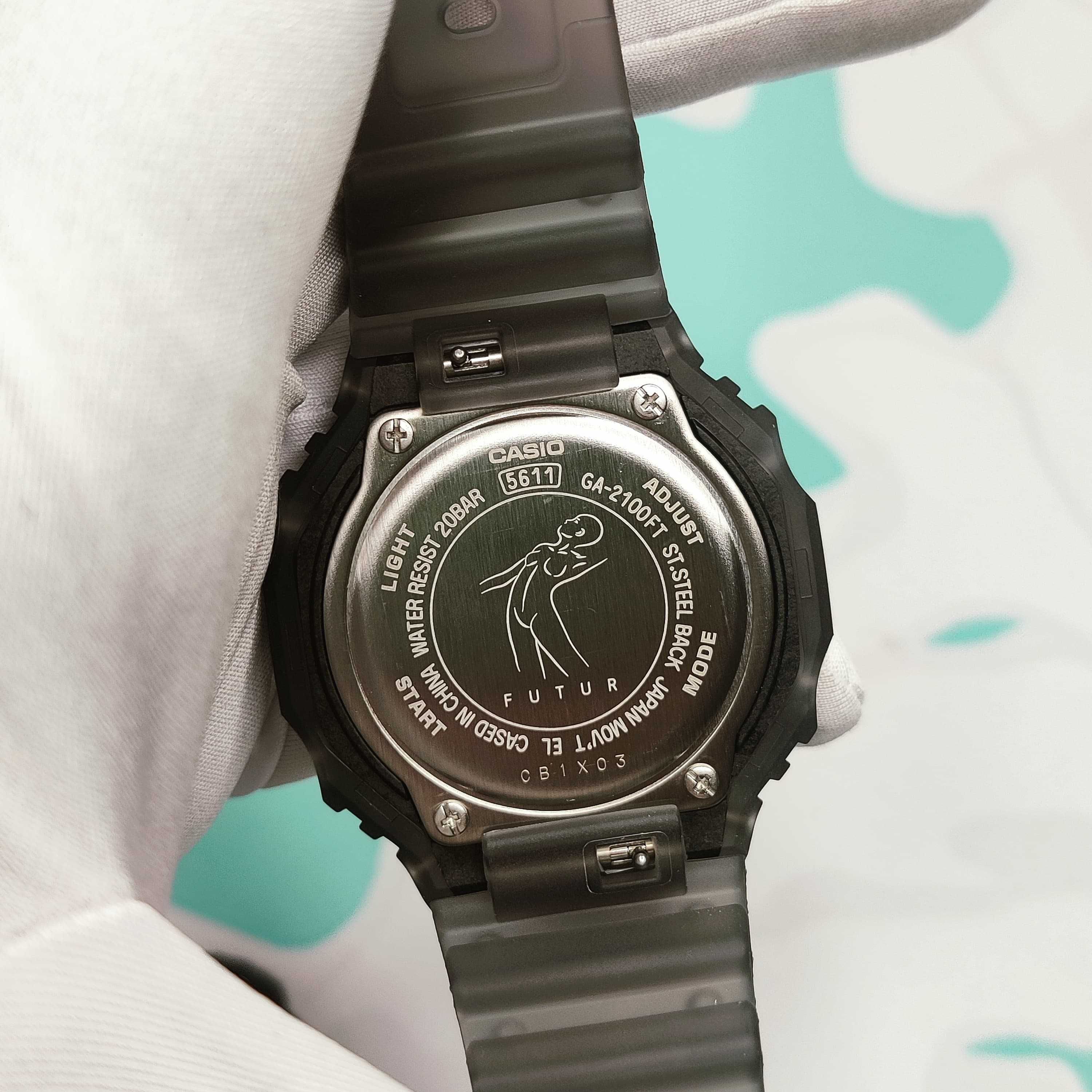 Наручные часы Casio GA-2100FT-8A G-Shock оригинал скелетоны Futur