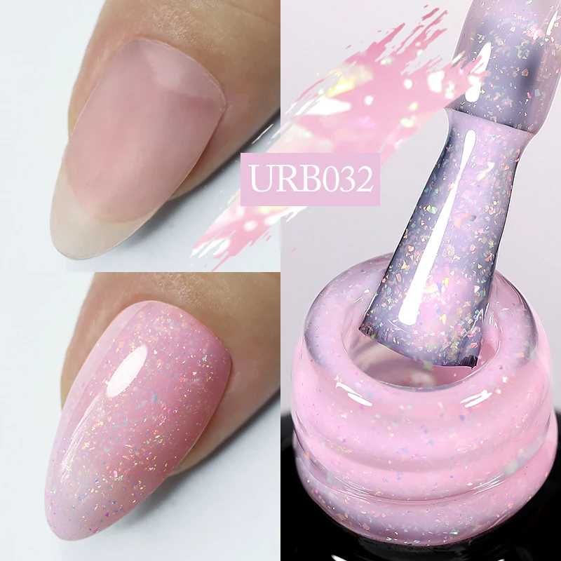 Професионална камуфлажна каучукова база с блестящи частици - UR SUGAR
