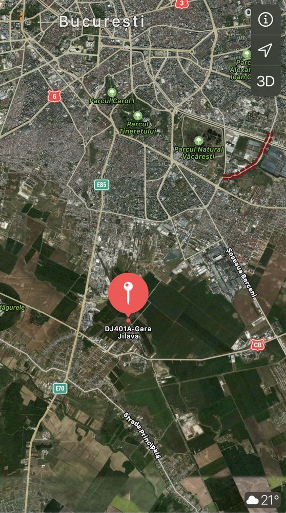 Teren intravilan industrial Jilava/Ilfov- 5250 m2