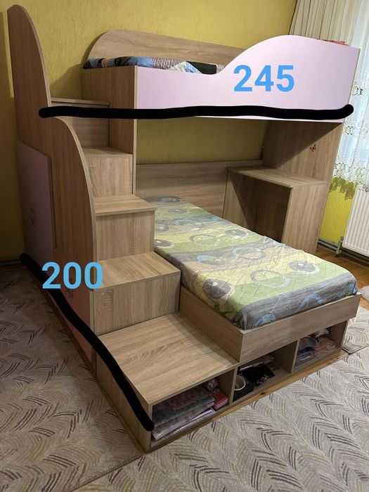 Двуетажно детско легло