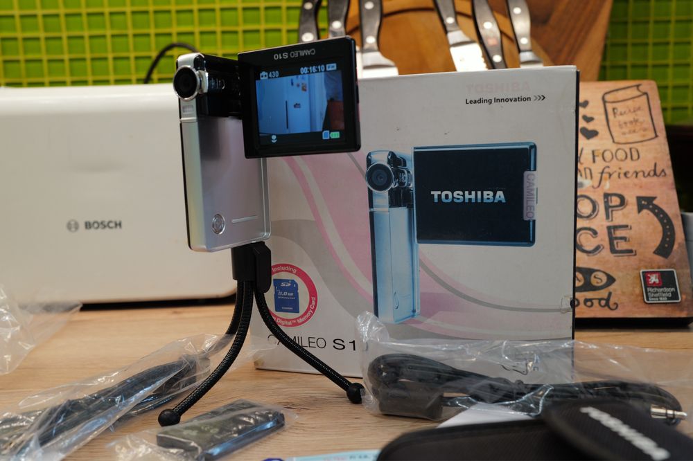 Camera Video Toshiba Camileo S10 full HD Nou USB cutie cu accesorii