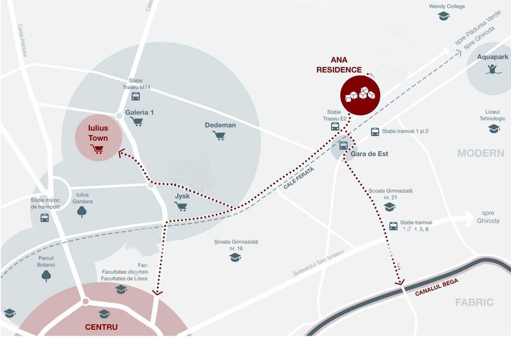 54 mp, decomandat, etaj II, str. Stuparilor, nr.6, Ana Residence