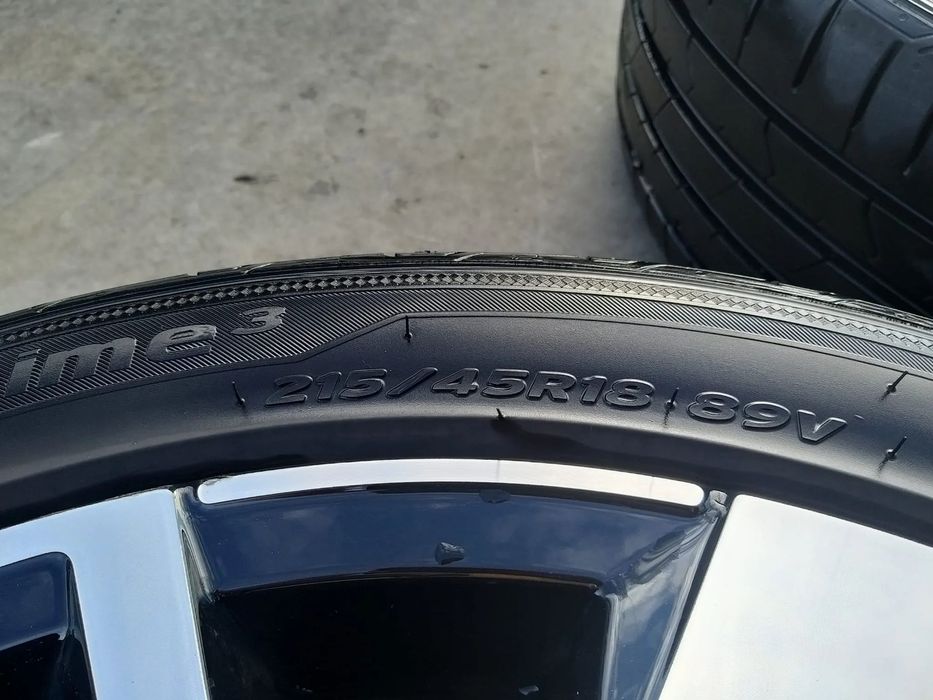 Set jante aliaj r18 cu anvelope vara hankook 215/45r18 vw t cross c11 2g7601025