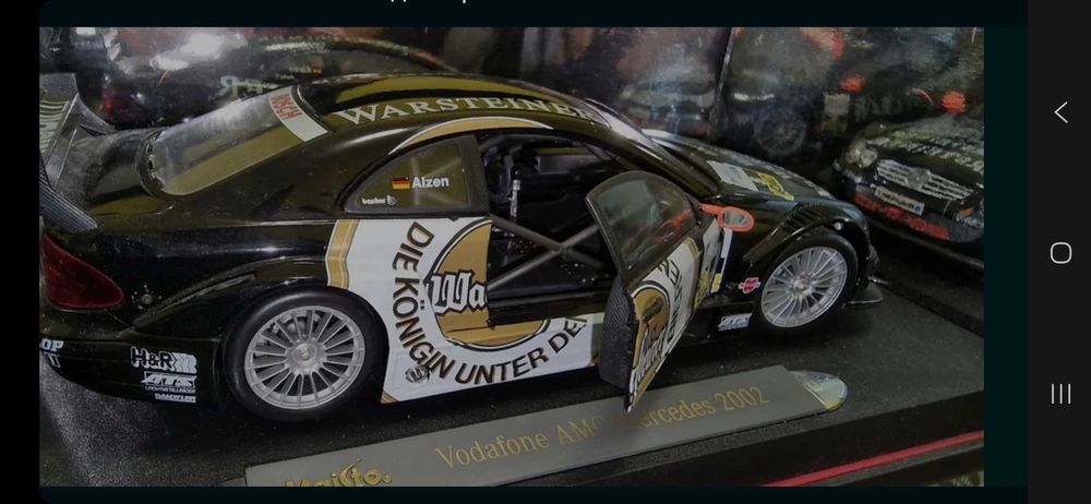 Количка Метална Vodafone AMG-Mercedes 2002 Warsteiner Maisto 1:18 нова