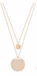 Colier Swarovski,autentic,dublu,argintiu,superb