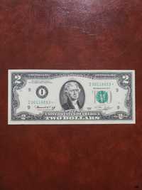 2 Dollars USA 1976, UNC, serie cu steluță.