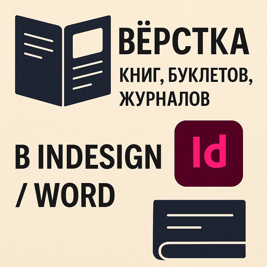 Вёрстка книг, буклетов, журналов в InDesign / Word