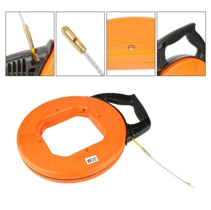 Extractor de cablu electric neconductiv Rewe, lungime 30 m, maner ergo