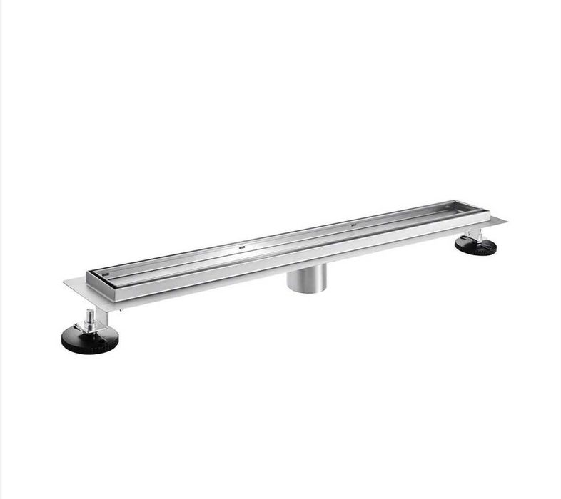Rigola dus cu scurgere verticala, integral otel inox, 50 cm