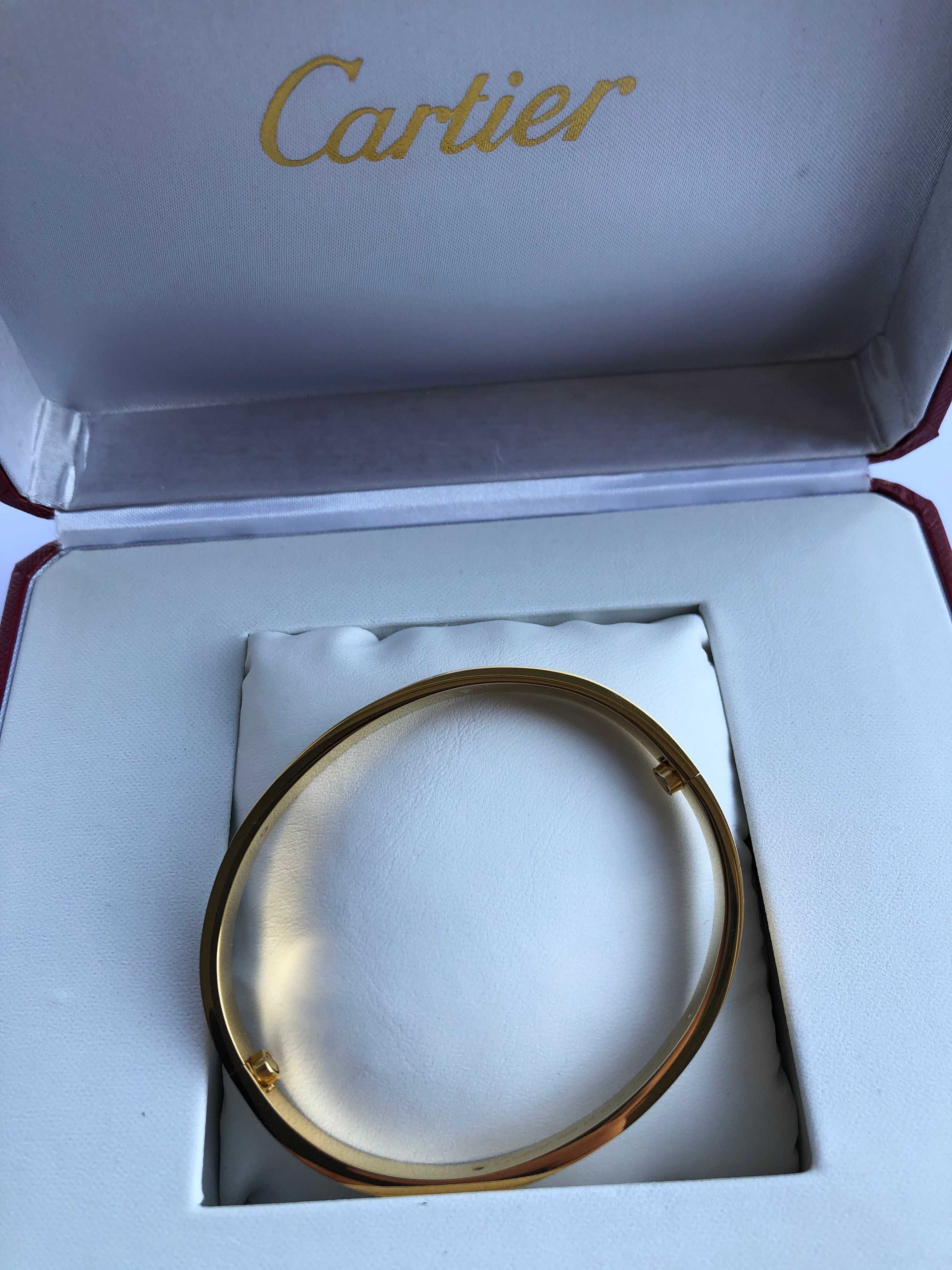 Brățară Cartier 19 Aur 750 cu diamante