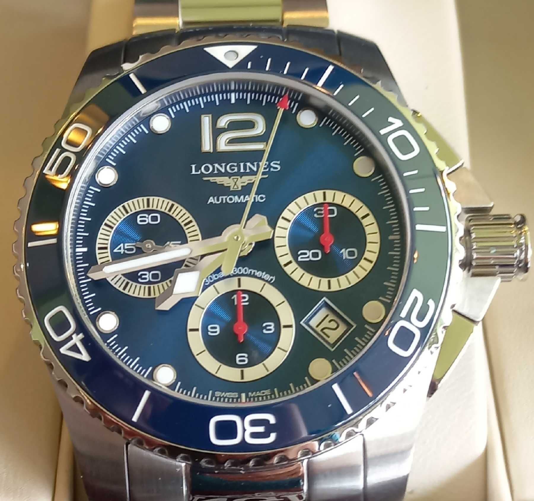 Longines Hydro Conquest Diver 300M Cronograf Aut NOU OLD STOCK 41 Mm