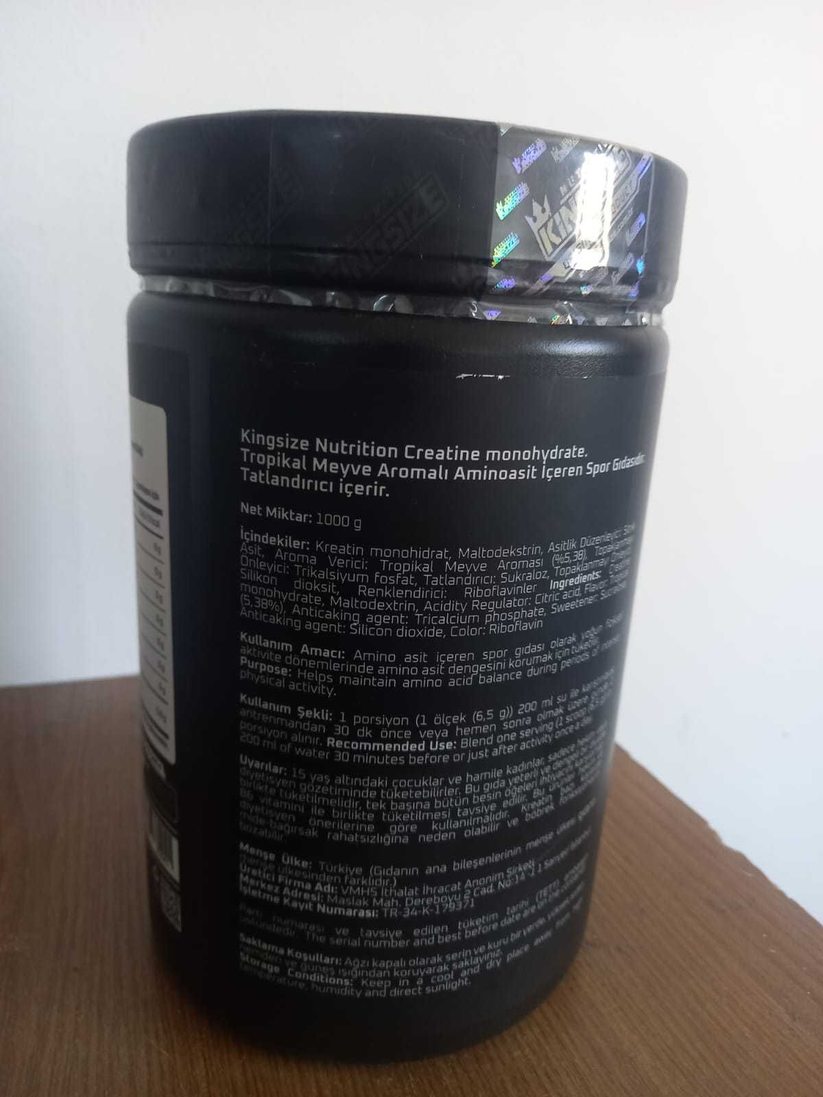 1000mg of monohydrate creatien powder (Tropical flavor)