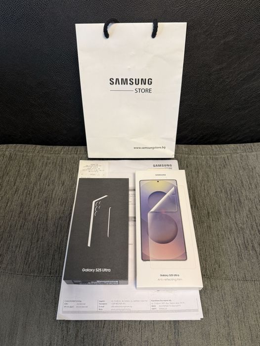 КАТО НОВ 512GB Samsung S25 Ultra Experiece Store Гаранция 2027 Black