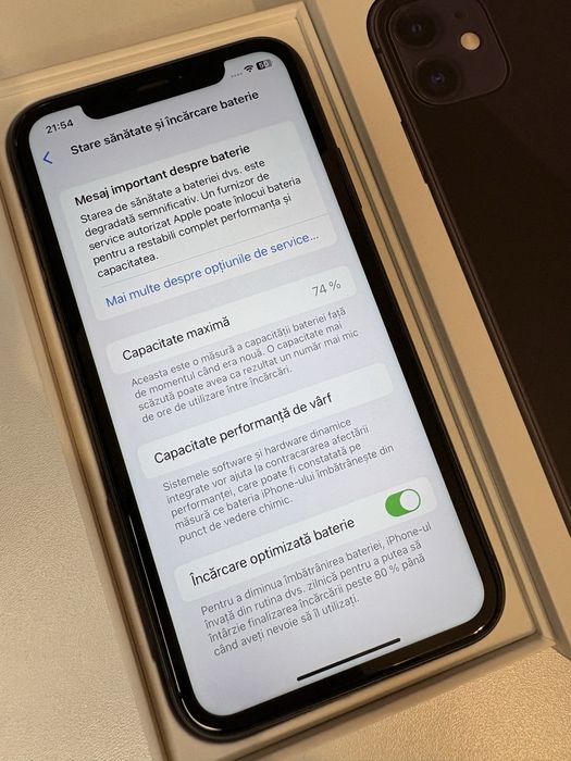 iPhone 11 – 64GB, Negru – Stare foarte bună |