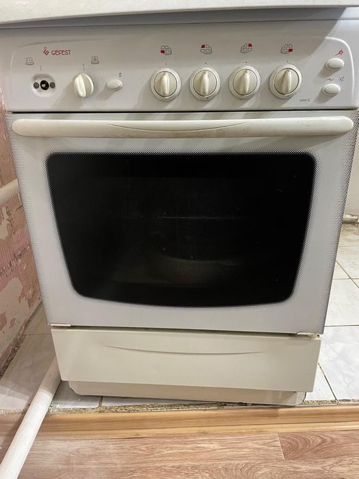 Газ плита в рабочем состоянии