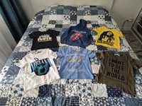 Lot haine tricouri rock copii H&M ACDC Nirvana Pink Floyd 122 128