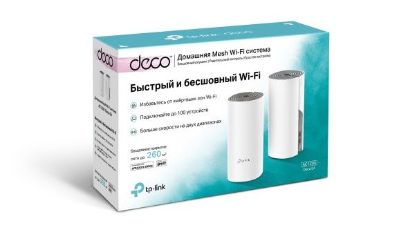 Wi-Fi роутер Tp-link Deco E4(2-pack) Mesh-система AC1200.