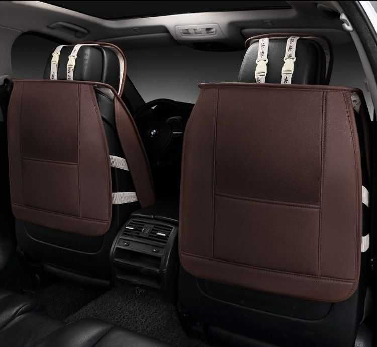 1+1 Универсална луксозна кожена тапицерия калъфи за предни седалки