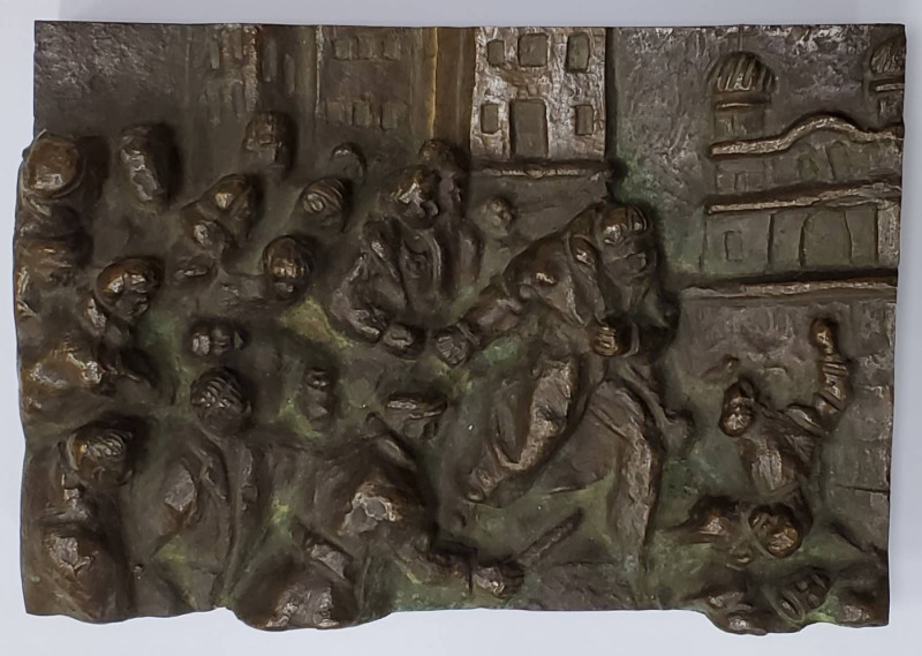 Placheta din bronz patinat, Grivița 1933