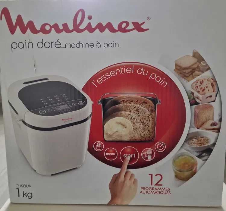 Masina de copt paine Moulinex capacitate de 1000gr cu 12 programe