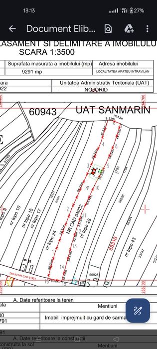 Teren de vânzare in Bihor 7 min de Băile Felix și 9 minute de aeroport