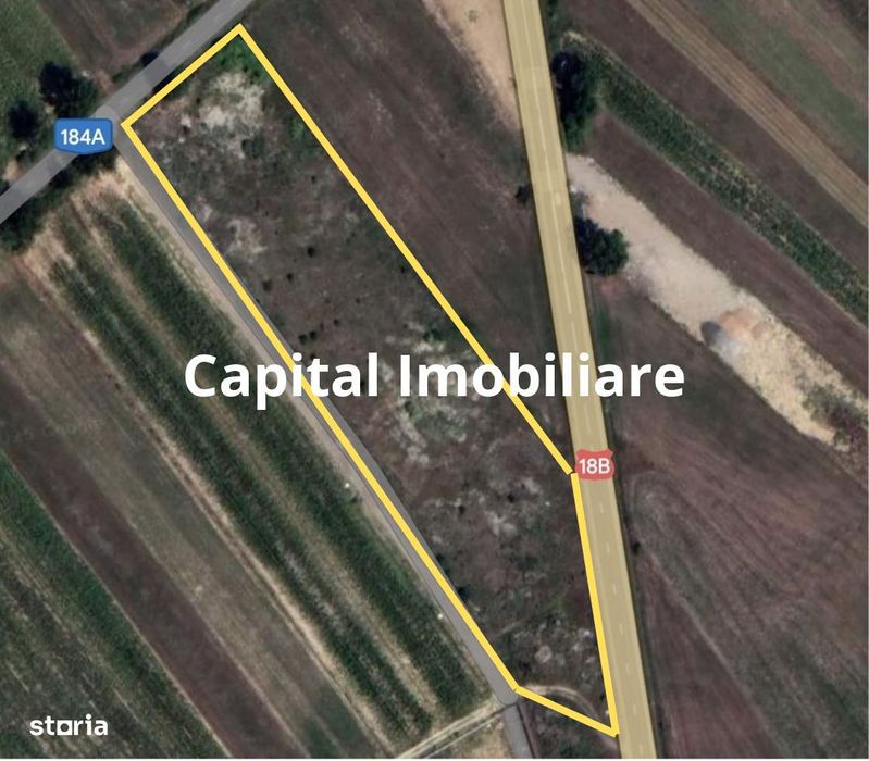 Teren de vanzare in Dumbravita 88 ari cu front la drumul national 18B