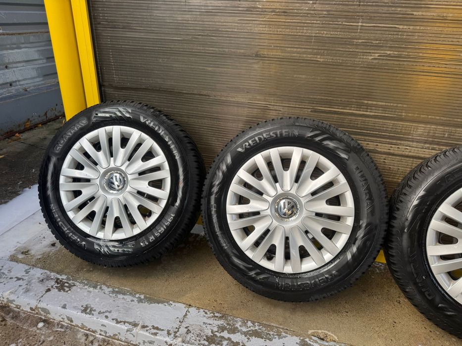 Roti jante iarna + capace VW GOLF PASSAT 195/55 15”