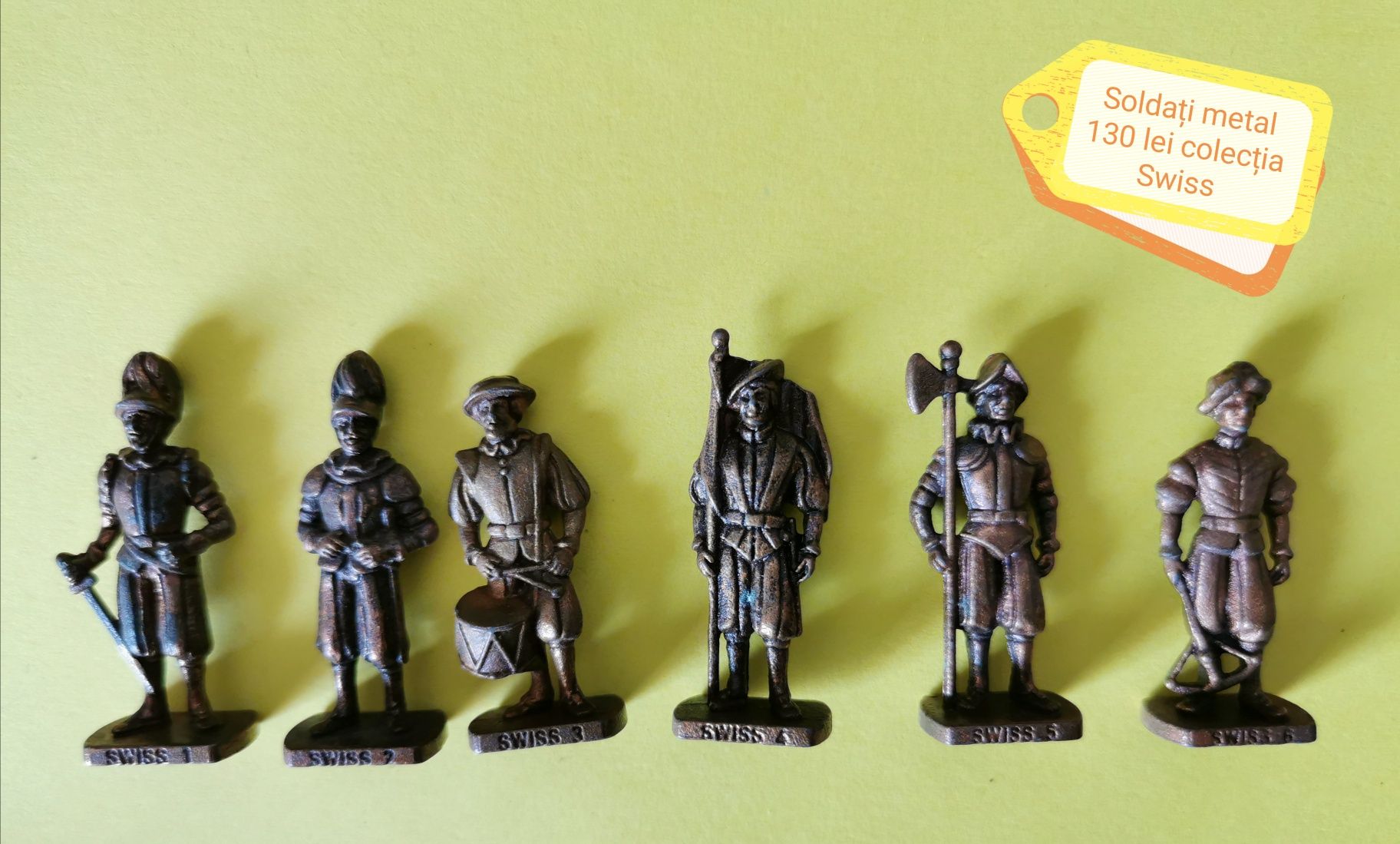 soldați metal kinder de colectie, serie completa Elveția, Swiss army