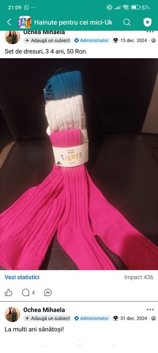 Colanti fata 6-7 ani