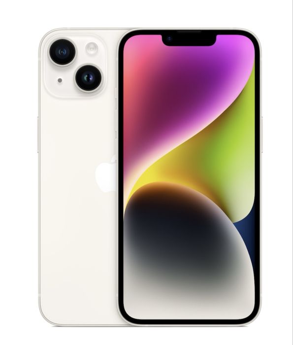Telefon mobil Apple iPhone 14, 128GB, 5G, Starlight