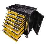Dulap de scule echipat profesional cu 7 sertare, 5 module, 219 piese -
