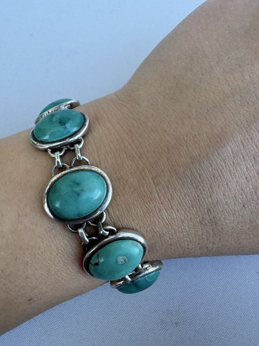Bratara din argint si turcoaz tibetan
