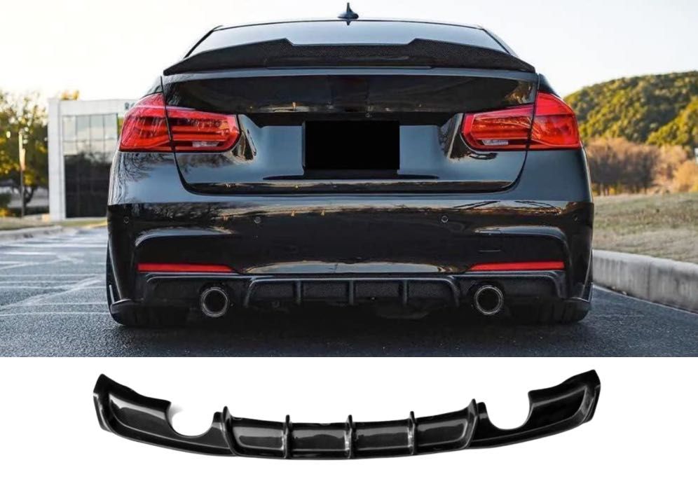 М Дифузьор задна броня за BMW F30/F31 –черен гланц- M Performance
