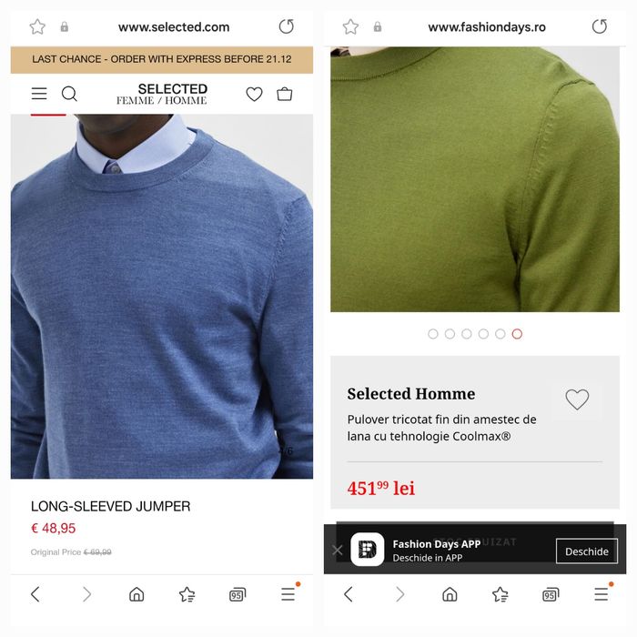 Pulover barbati L Selected Homme