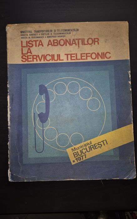 Carte de telefoane perioada comunista 1977