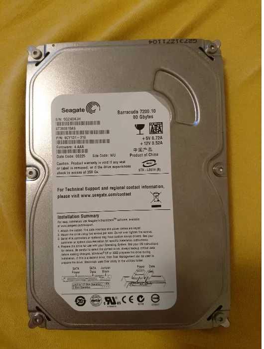 HDD Seagate Barracuda 80GB SATA 3.5 inch