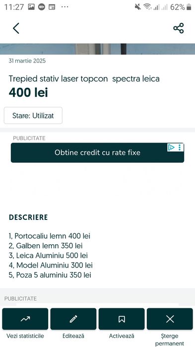 Trepied laser leica  spectra topcon