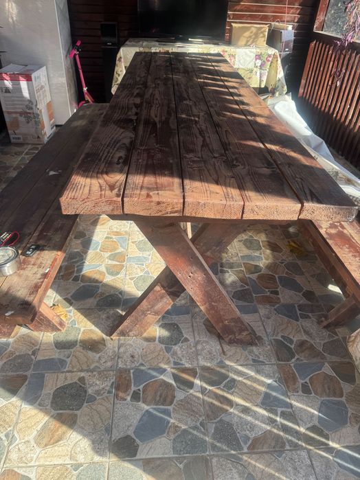 Masă foișor cu 2 bănci