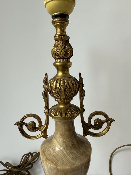 Винтидж лампи от минерал и месинг