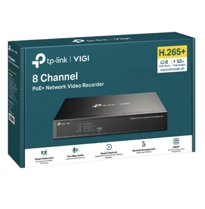 VIGI NVR1008H-8P 8-канальный сетевой видеорегистратор с поддержкой PoE