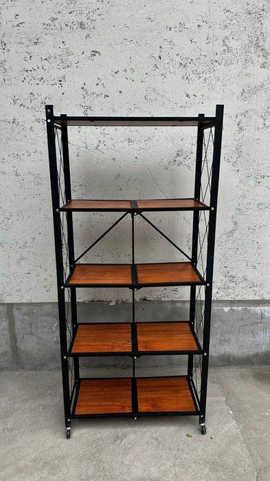 Металлическая и деревянная полка для кухни, стойка, кухонный шкаф