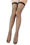 Ciorap plasa, 3 sferturi, elastic model, Nylon, Negru, Marimea M