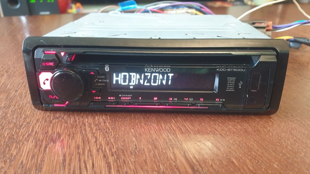 Авто плеър радио музика за кола Кенуулд Kenwood MP-3 USB AUX Bluetooth