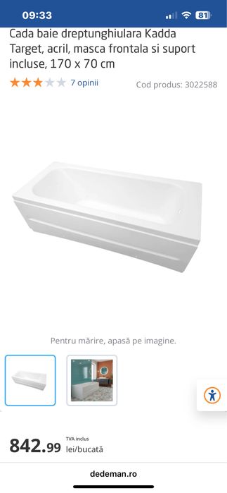 Cada Baie Noua 170/70