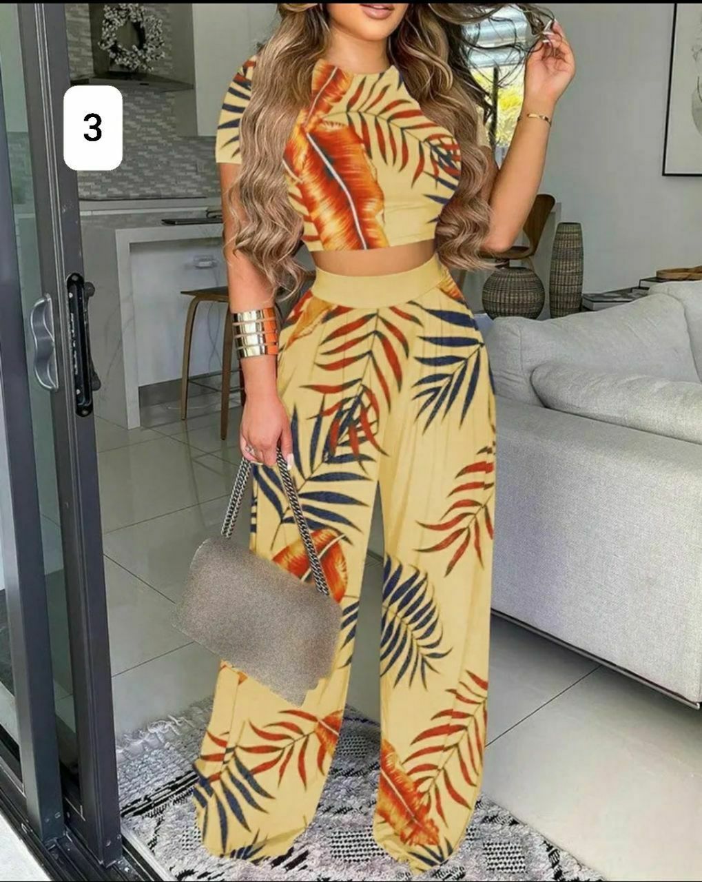 Compleu modern cu pantaloni largi