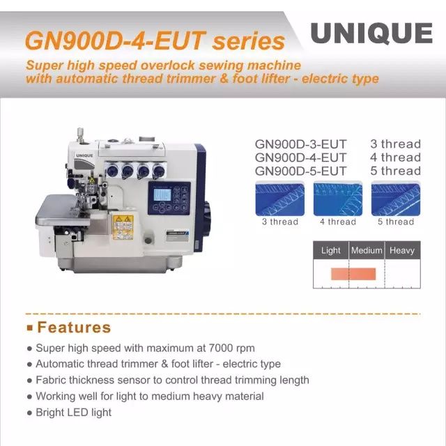 Оверлог четири и пет конечни UNIQUE GC900-4-EUT